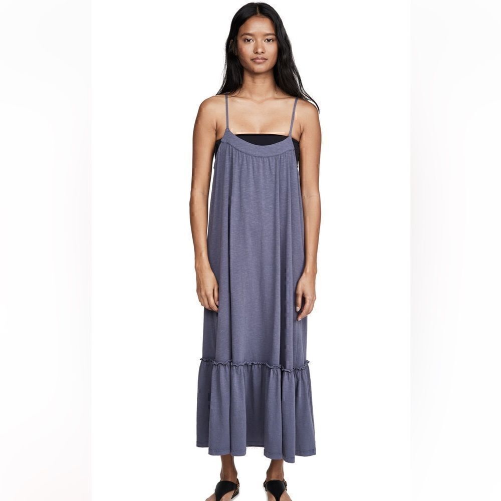 Sundry Slate Blue Spaghetti-Strap Maxi Dress